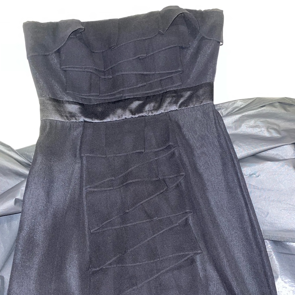 Black strapless dress